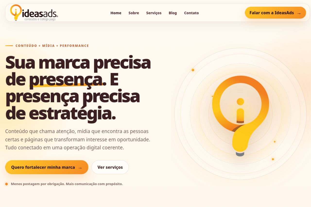 Prévia do site de cliente ExpertBrazil